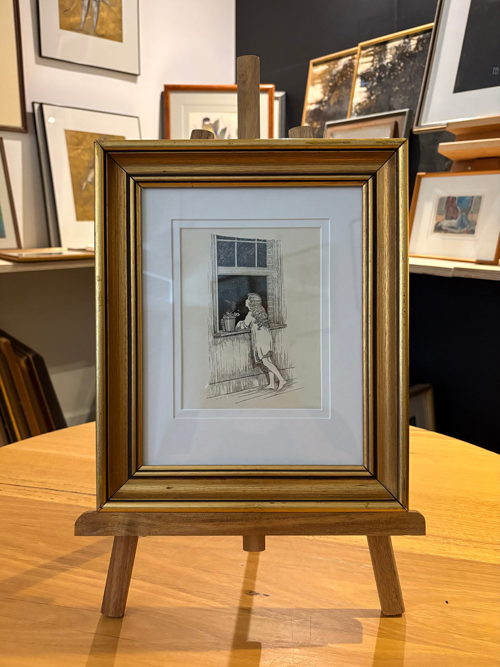 1920s Authentic antique Ida Rentoul Outhwaite print "Blossom", 1st Edition UK, framed vintage art