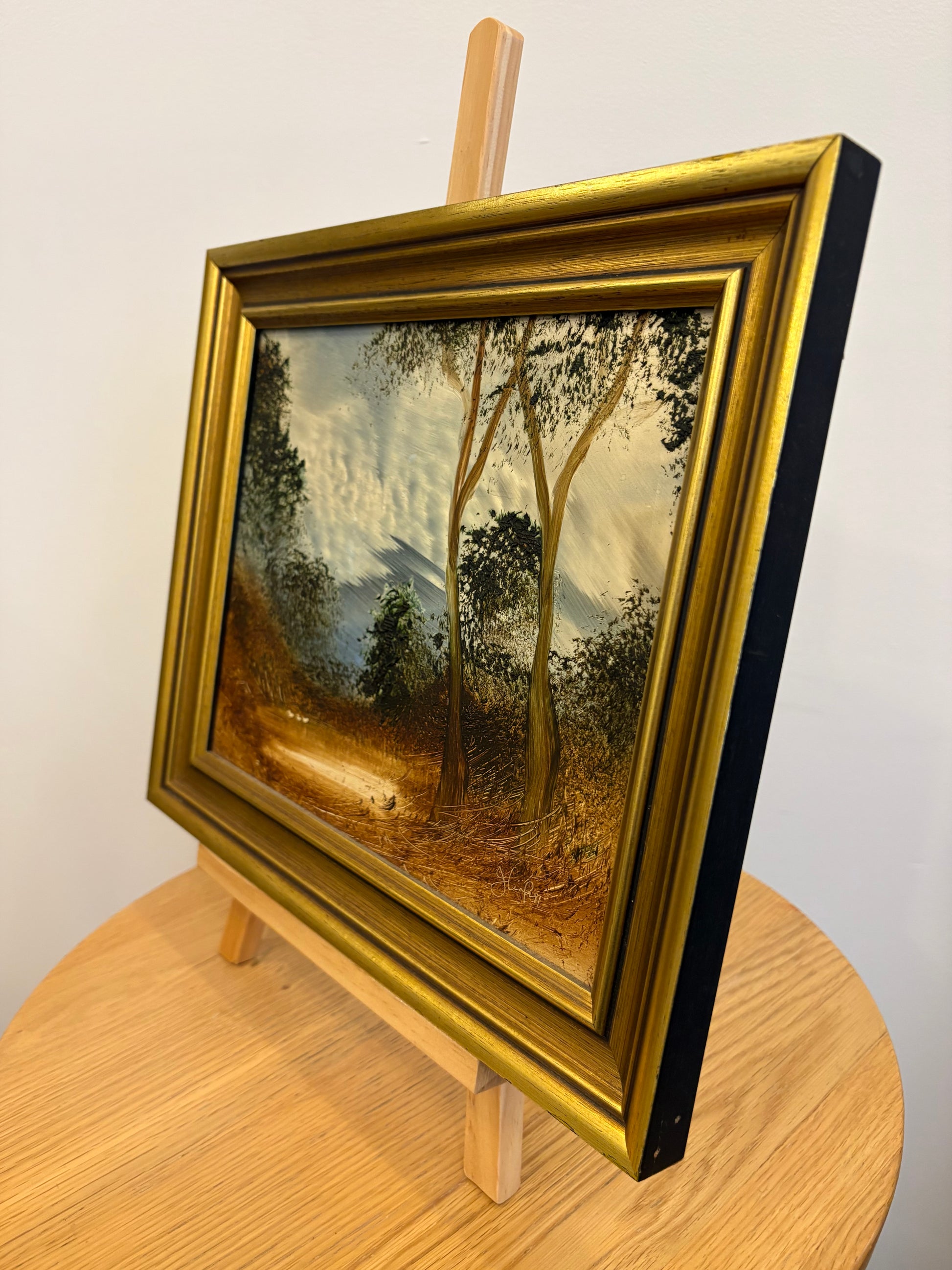 Original vintage Jim Crofts landscape painting, framed Australian art
