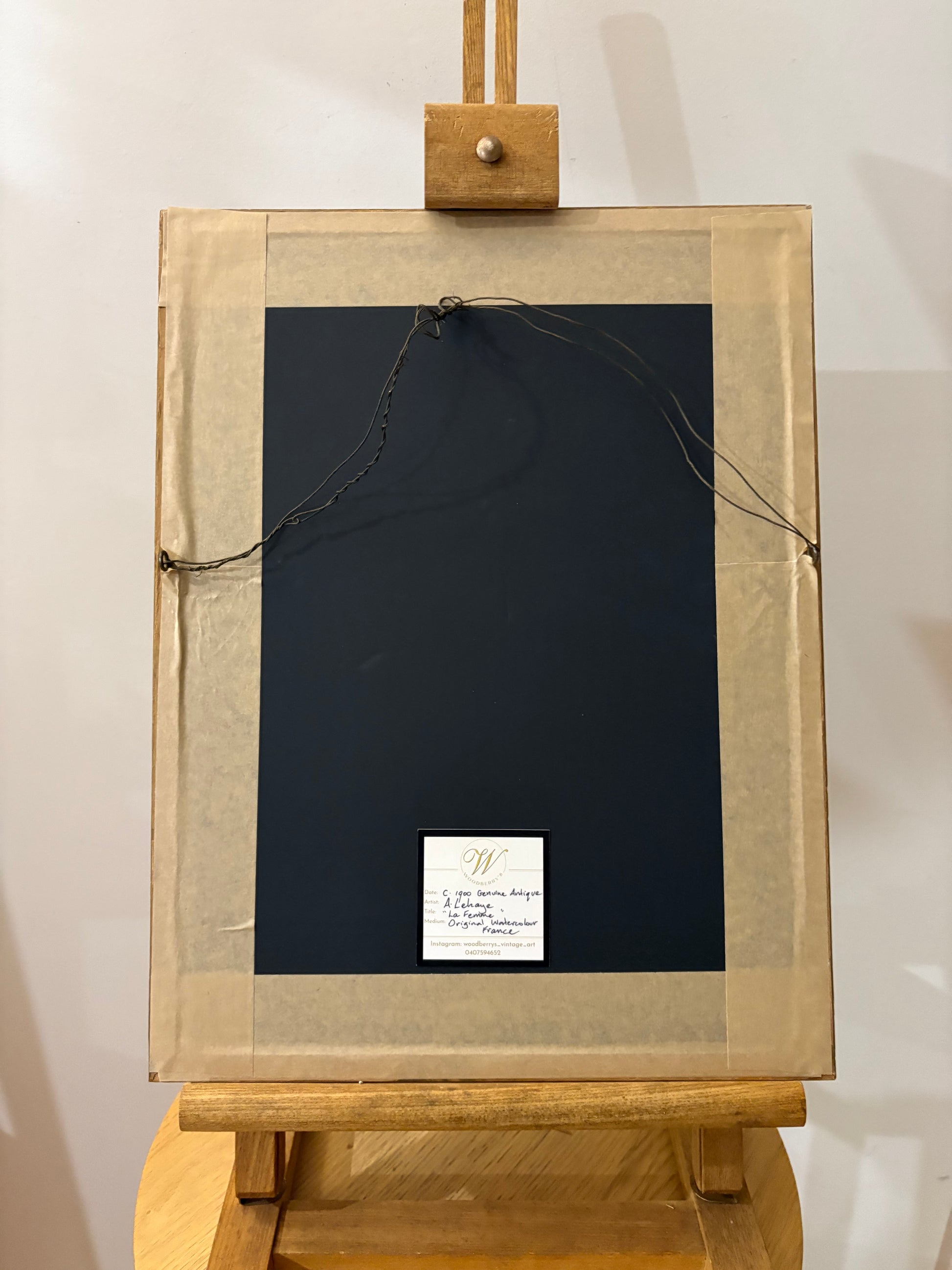 1900s French original watercolour painting, Impressionist, antique framed art