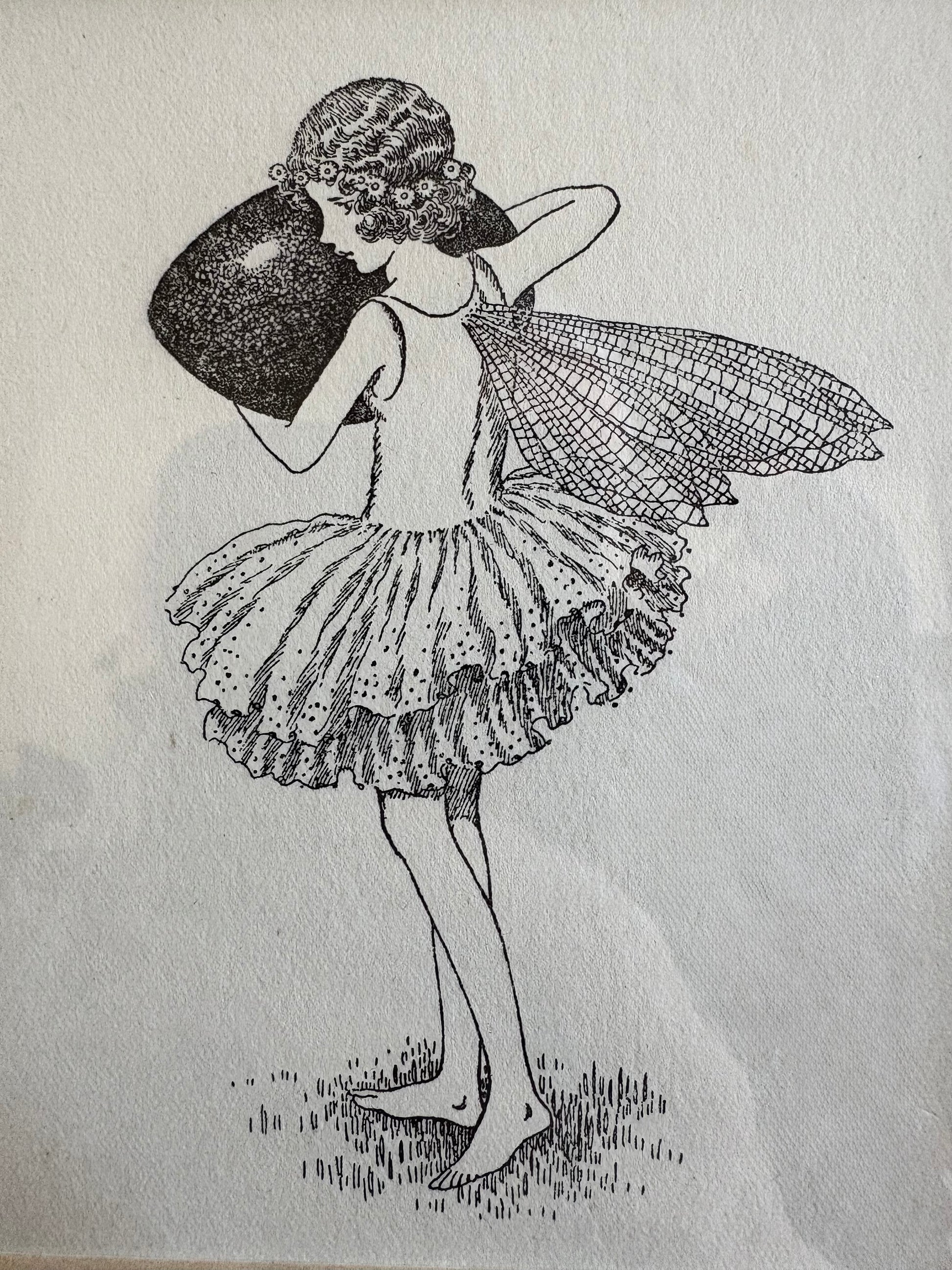 1931 Authentic antique Ida Rentoul Outhwaite print "Fairyland", 1st Edition UK, framed vintage art