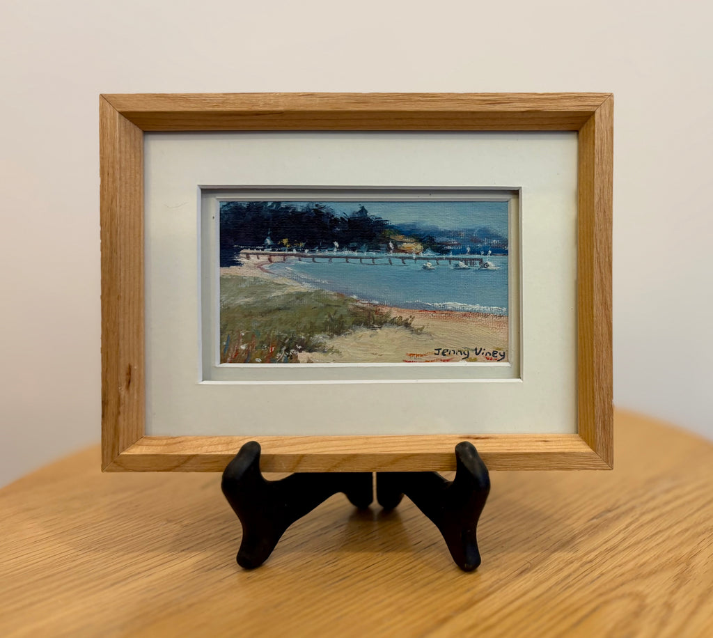 Original Jenny Viney miniature painting, Sorrento, framed art