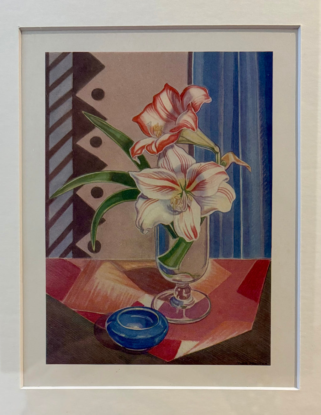 Thea Proctor 1930s antique print, “Illawarra Lily”, Australian art