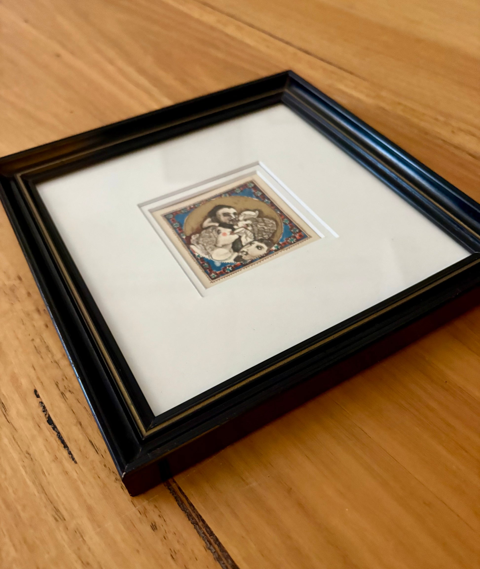 1920s Mariette Lydis gilded offset lithograph, framed art, antique