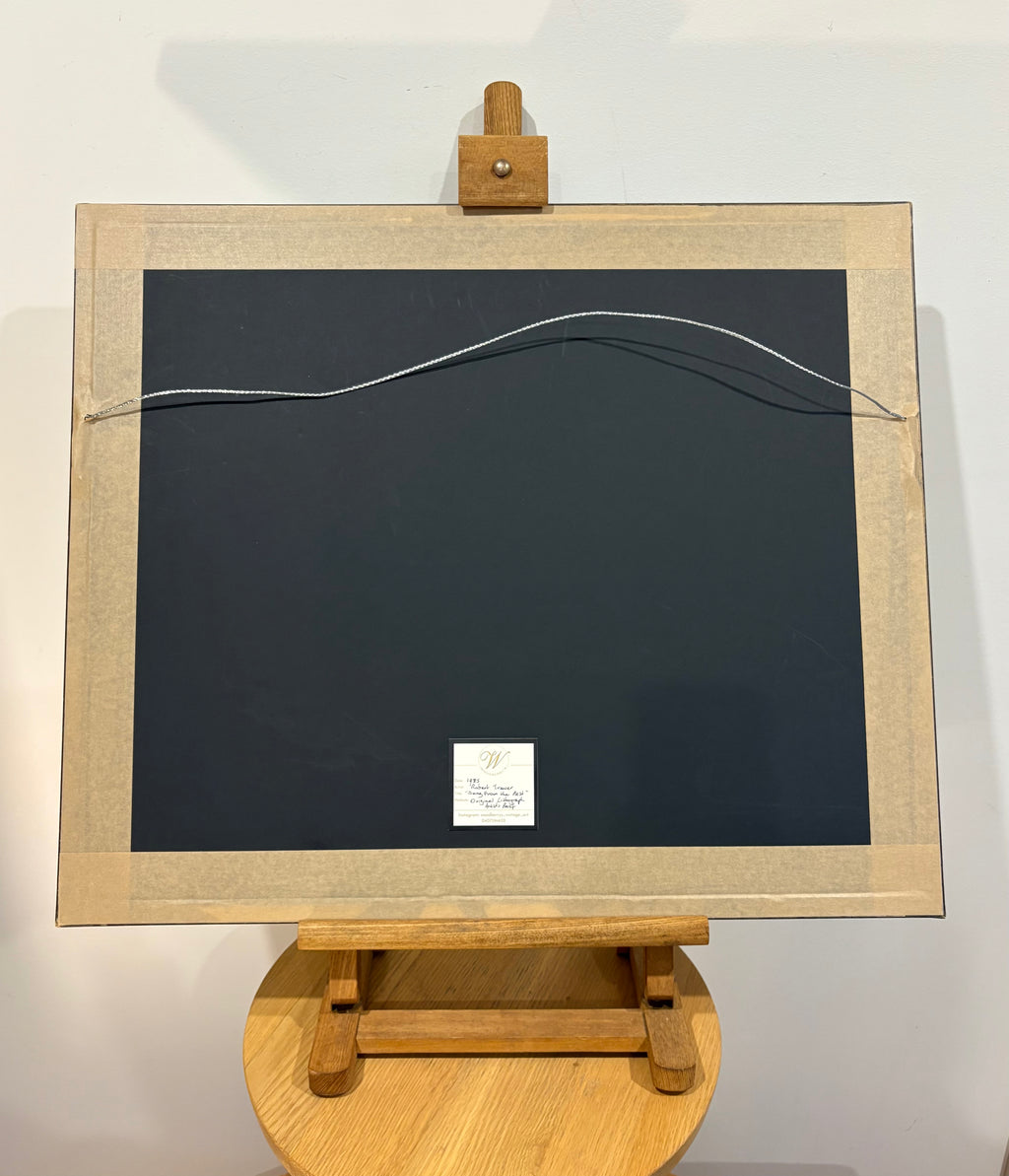 Original Robert Trauer Lithograph, Artist’s Proof, guitar, bird, framed vintage art