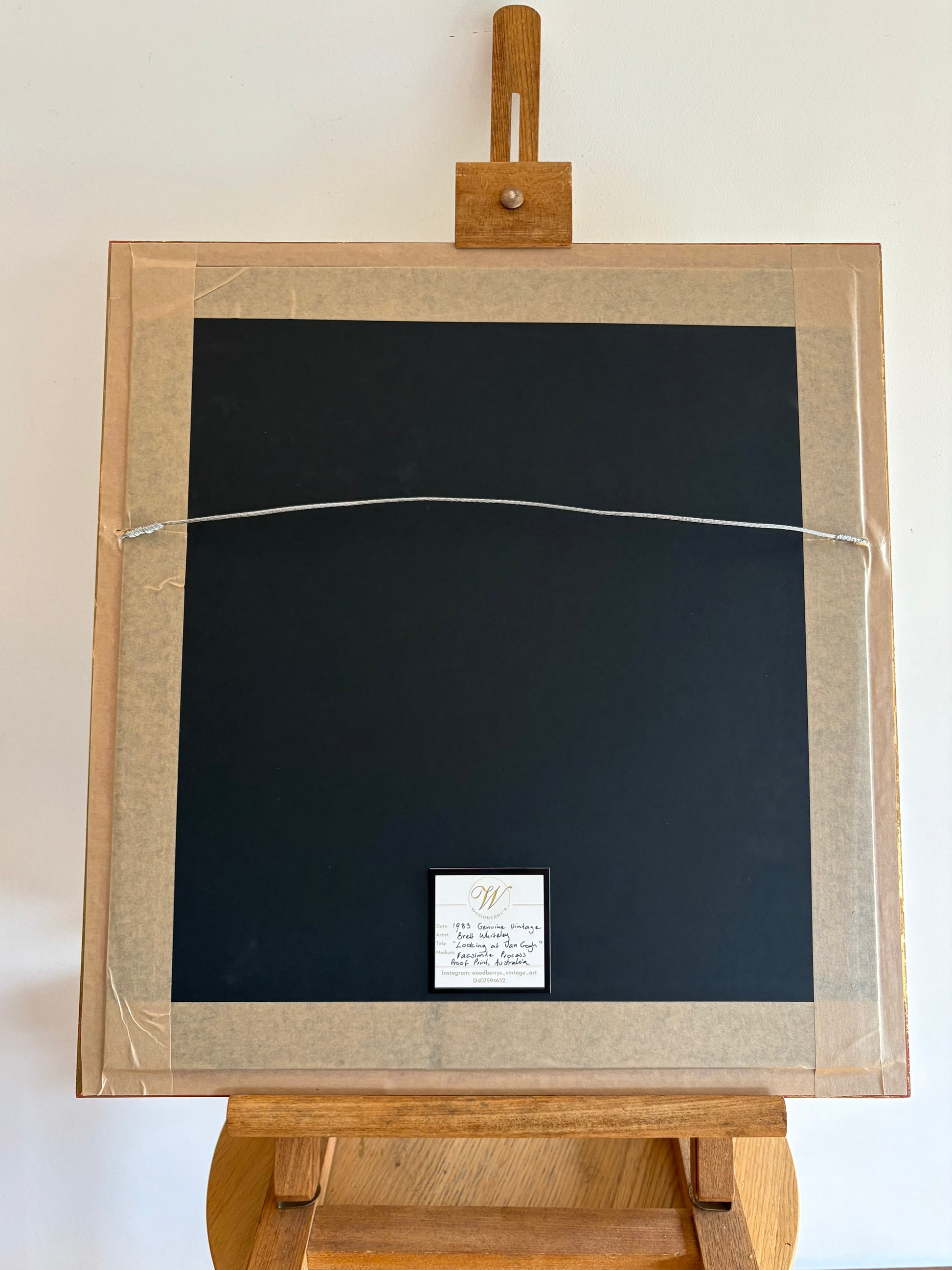 1983 Vintage Brett Whiteley facsimile process proof print, Van Gogh, Australian framed art