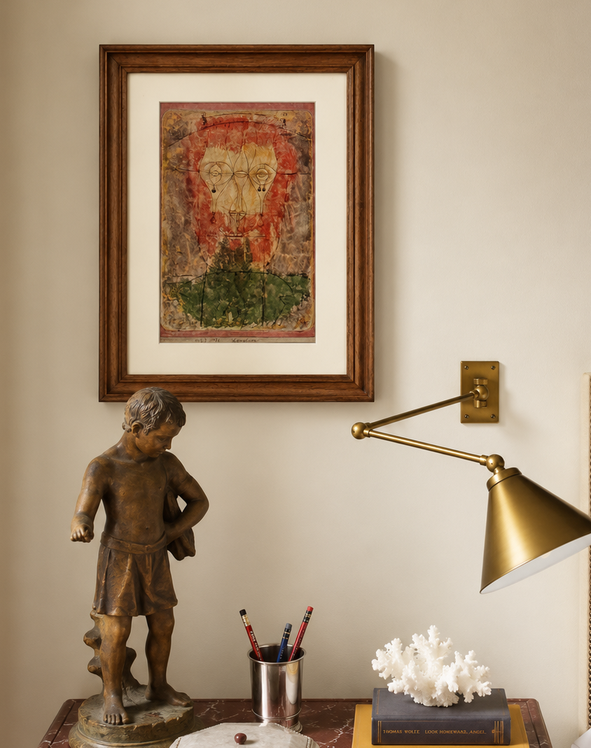 1950s vintage print after Paul Klee, Mid-Century, Surrealism, framed wall art
