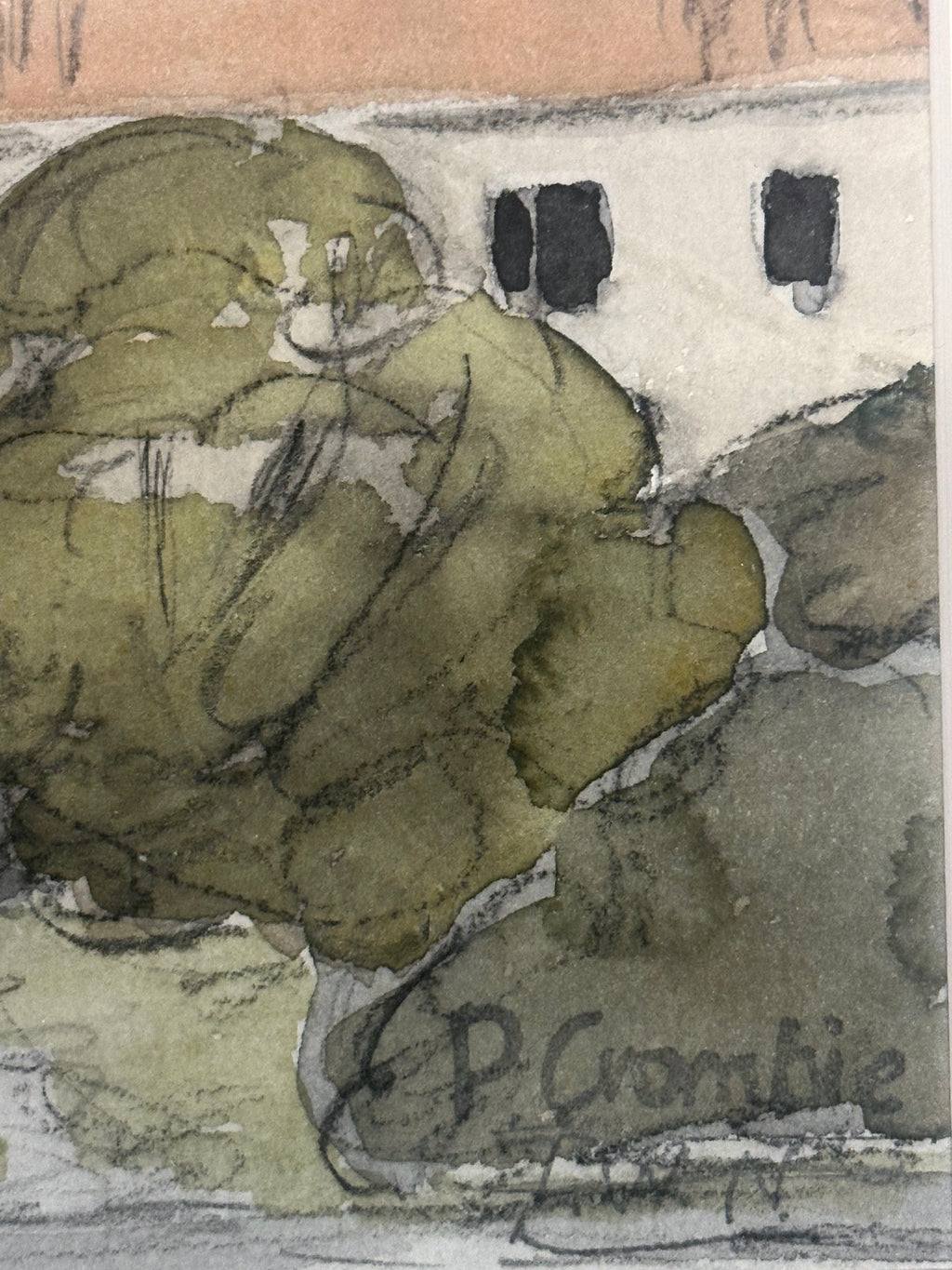 Original Peggy Crombie Painting, Notable Australian artist, framed mid century art