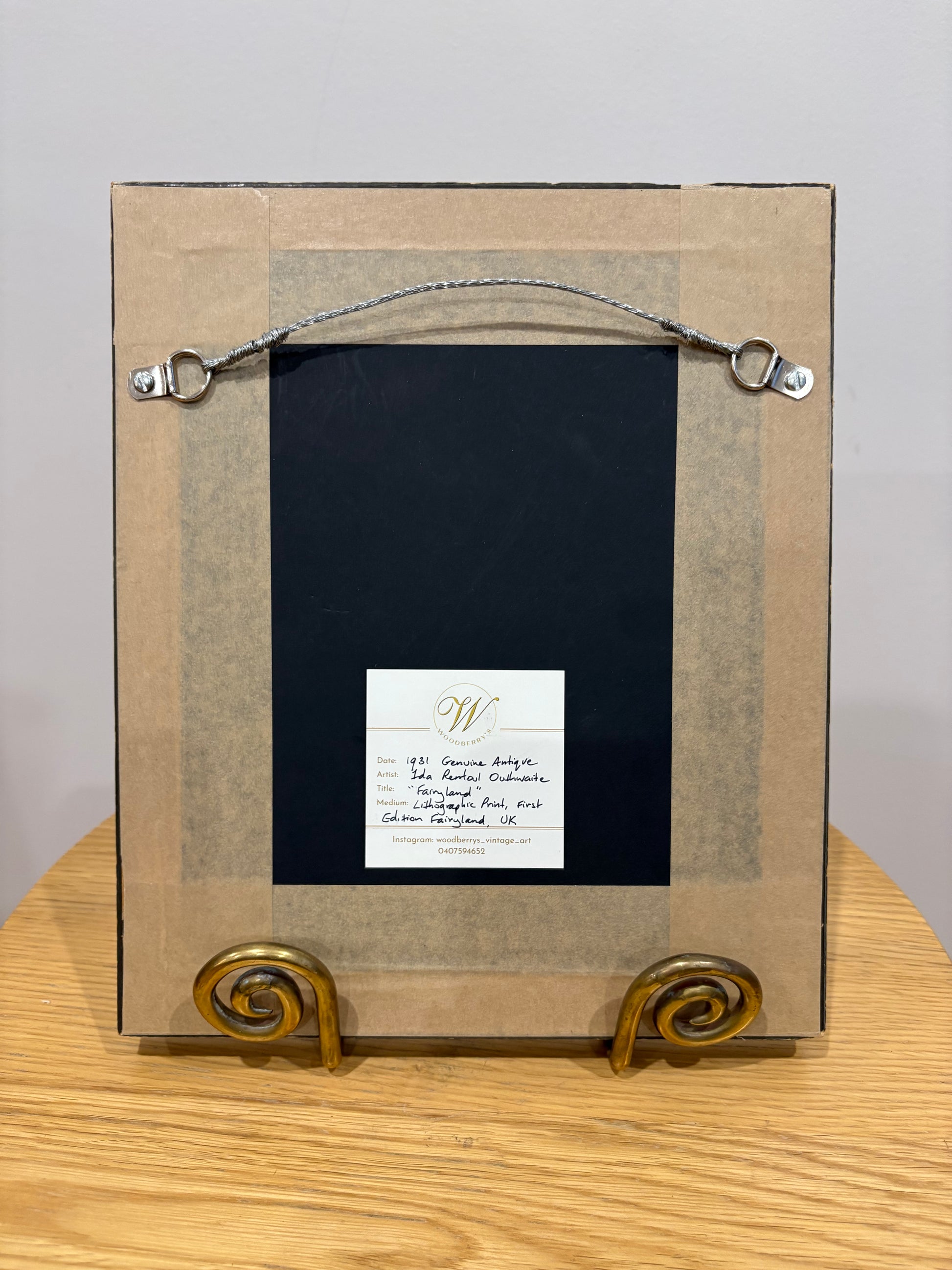 1931 Authentic antique Ida Rentoul Outhwaite print "Fairyland", 1st Edition UK, framed vintage art