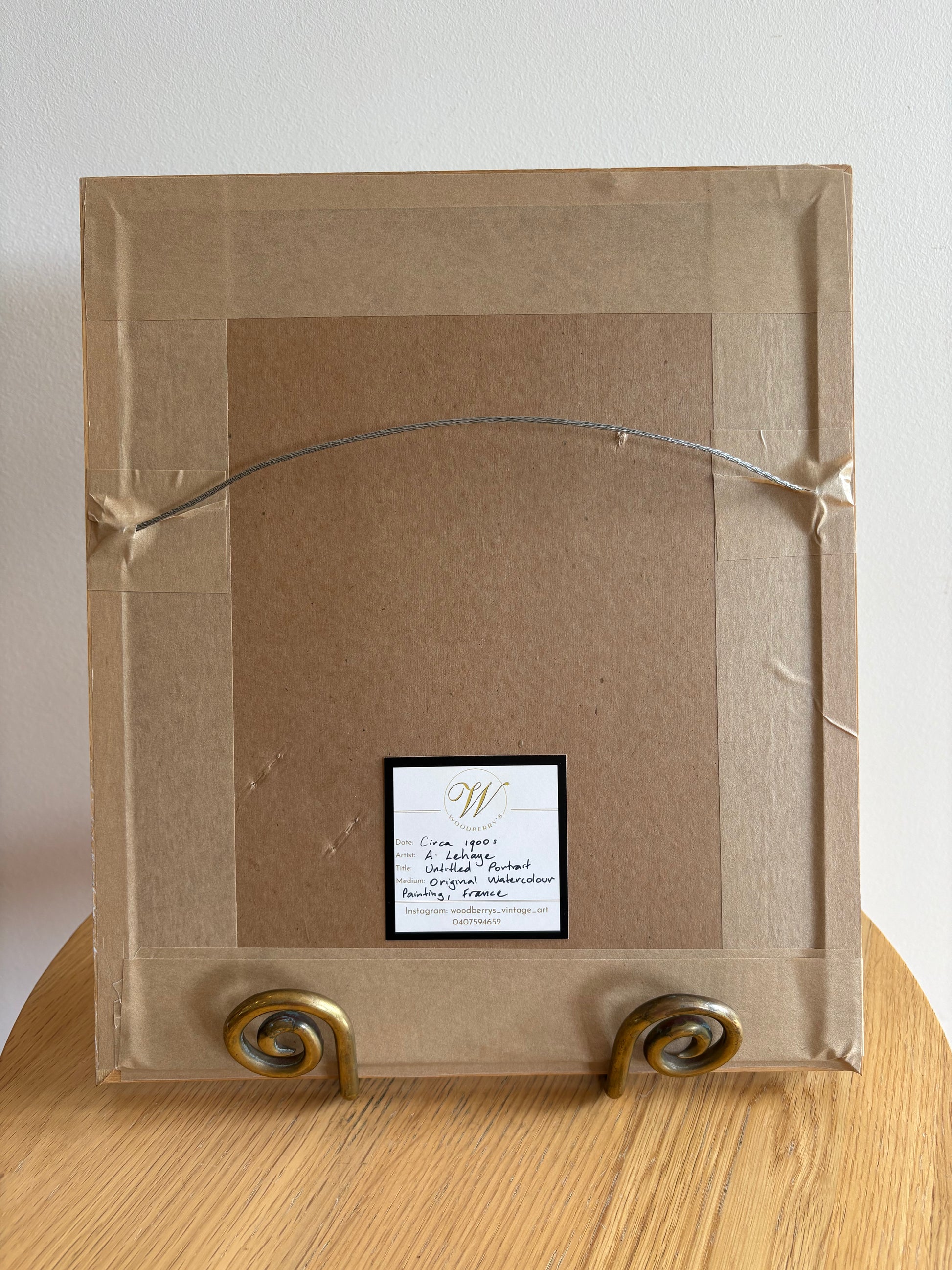 Circa 1900s French original Impressionist study, watercolour painting, antique framed art