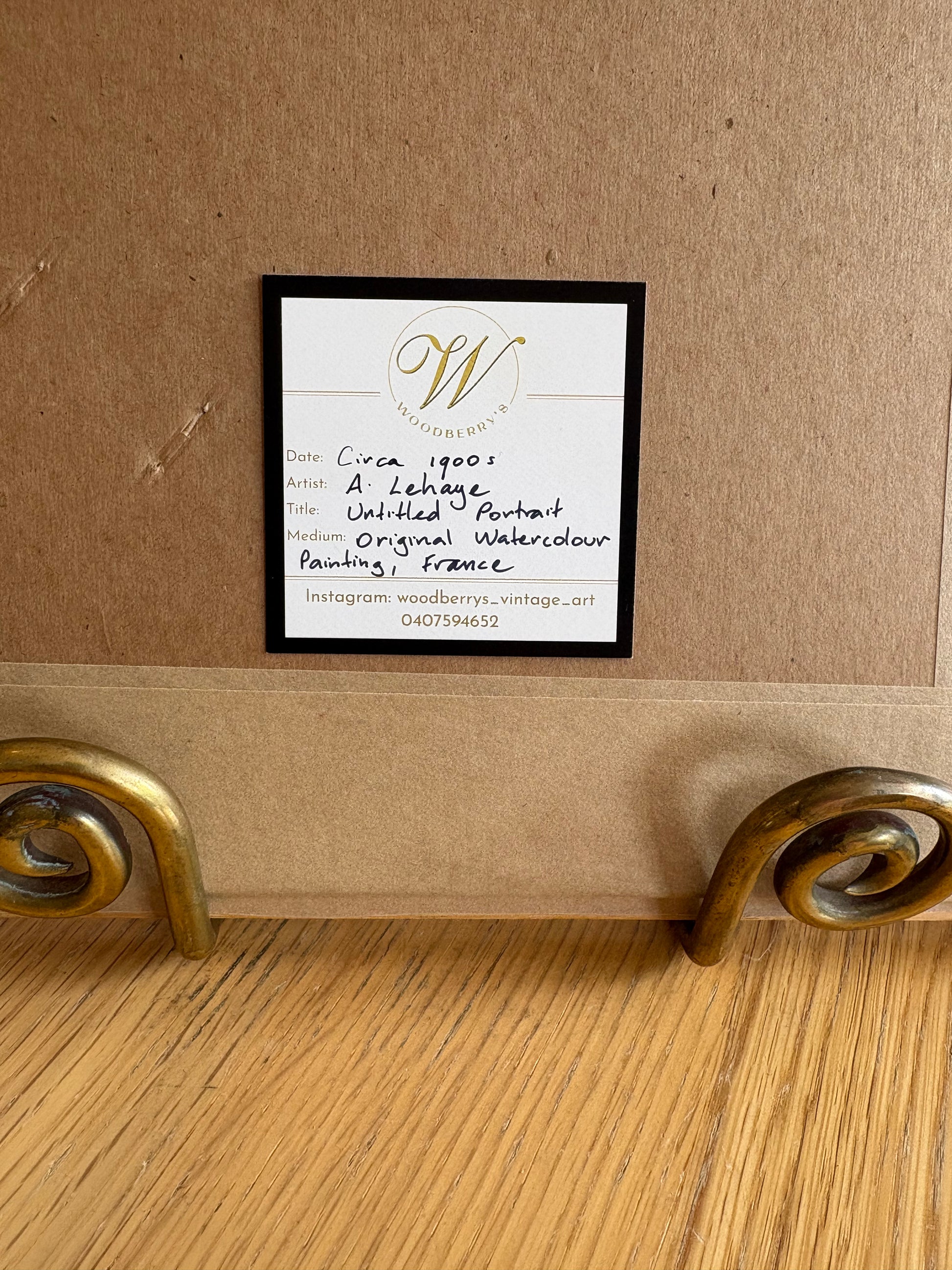 Circa 1900s French original Impressionist study, watercolour painting, antique framed art